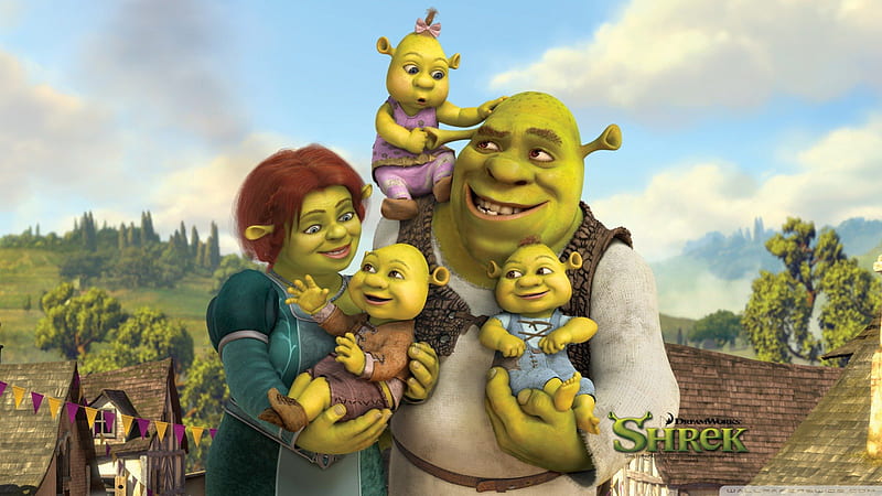 Shrek the 4th, movie, children, 4, cartoon, fiona, shrek, funny, babies,  ogre, HD wallpaper | Peakpx