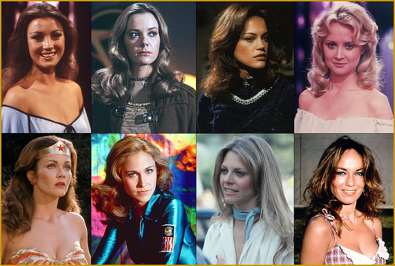 Television Icons from The 1970s, Anne Lockhart, Lindsay Wagner, Lynda Carter, Maren Jensen, Laurette Spang, Erin Gray, Catherine Bach, Jane Seymour, HD wallpaper