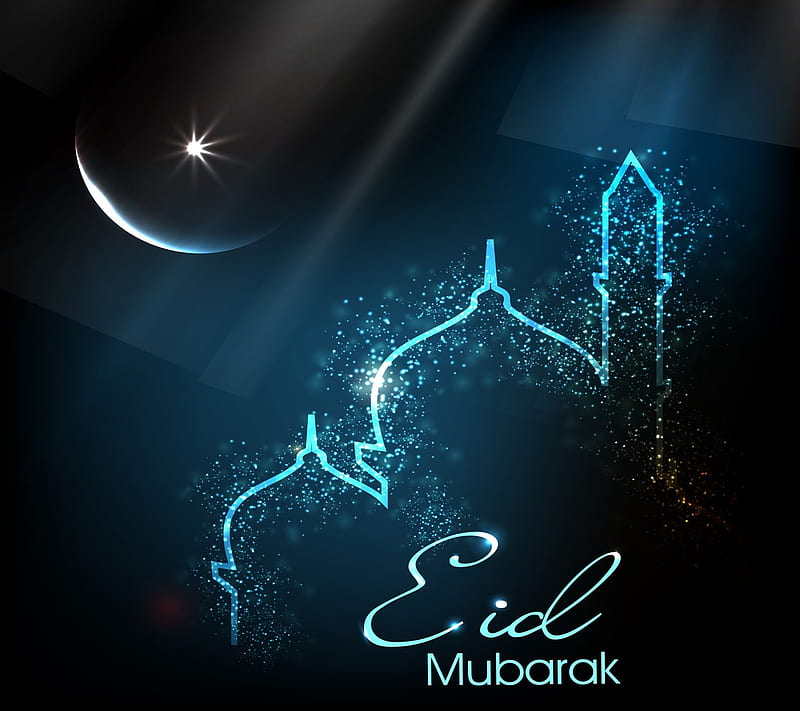 Eid Mubarak, wishes, HD wallpaper