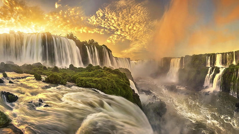 Iguazu Falls, Water, National park, Argentina, Sunlight, Misiones, Smy, HD wallpaper