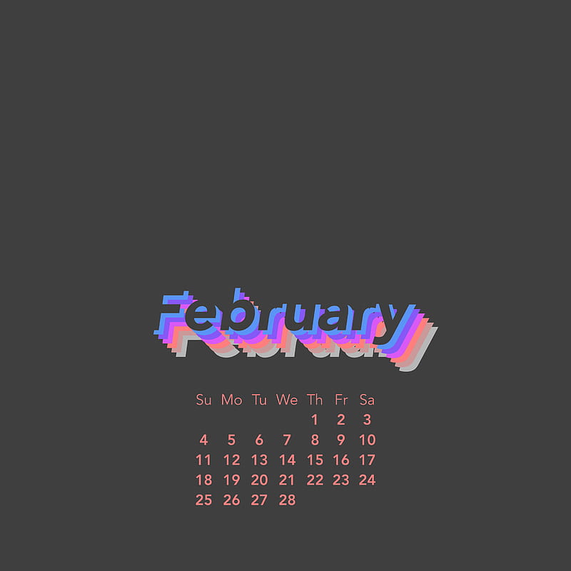 February calendar, feb, february, calendars, desenho, HD phone wallpaper