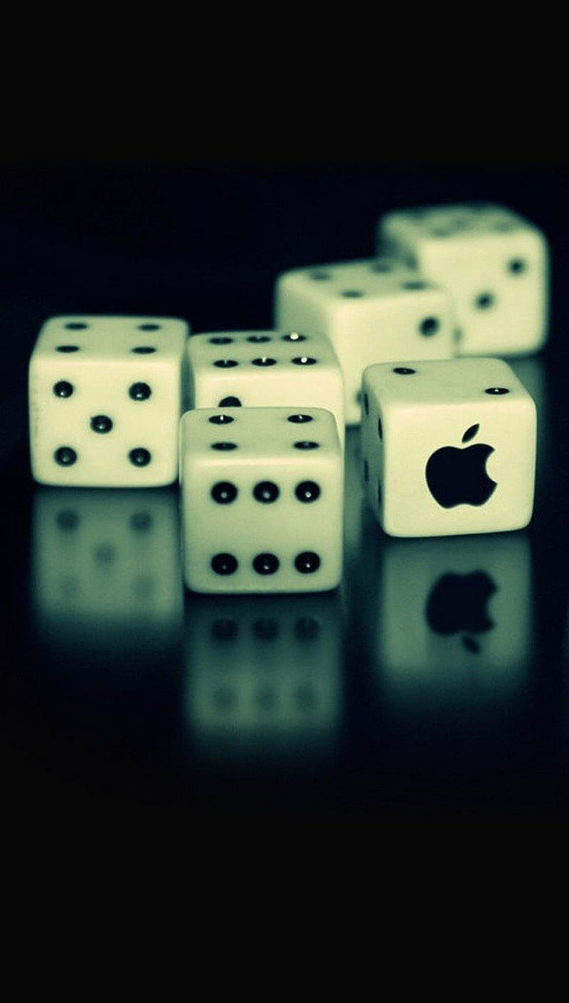 Apple Dice, abstract, apple, dice, HD phone wallpaper