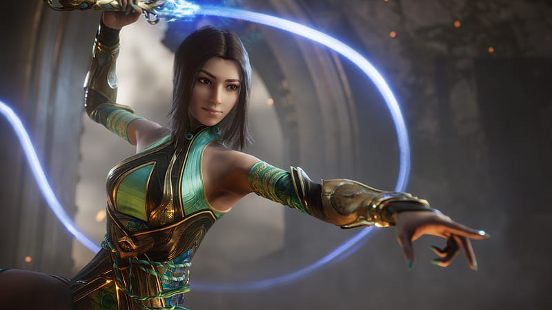 Yin Paragon, fantasy, green, girl, hero, game, HD wallpaper