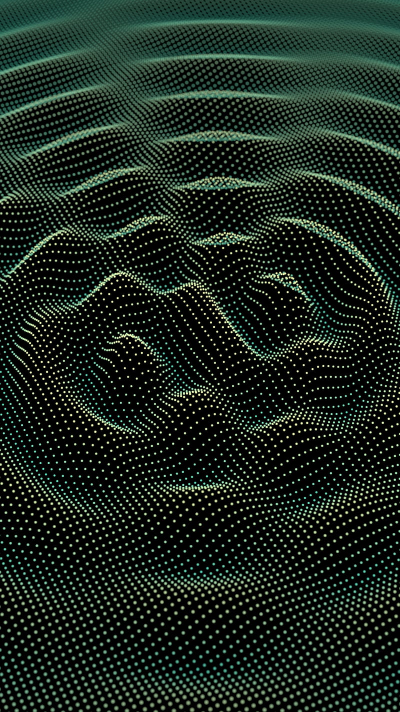 Green ripple, abstract, black, higgsas, iphone, modern, quantum, samsung, HD phone wallpaper
