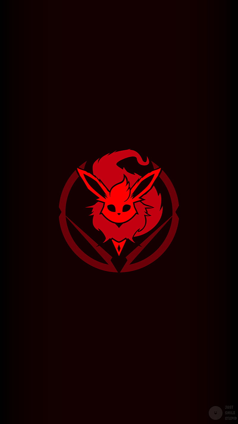 Flareon, eevee, red, HD phone wallpaper