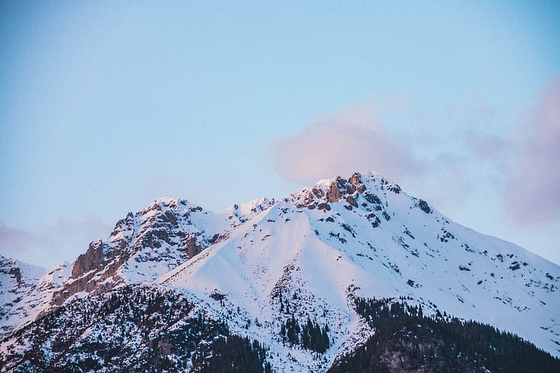 Brown Snowy Mountain, HD wallpaper
