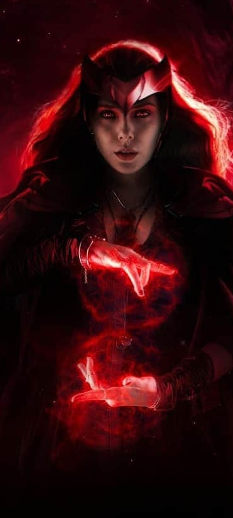 Scarlet witch, bruja escarlata, elizabeth olsen, HD phone wallpaper