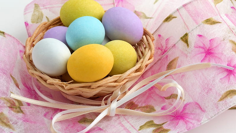 Easter Eggs, eggs, Easter, decoration, wood, HD wallpaper