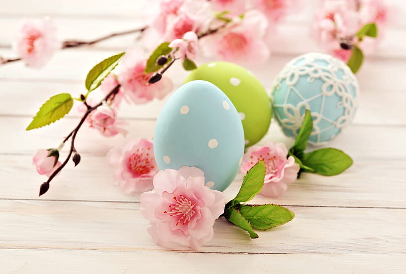 Easter Background, pretty, Easter, Egg, Branch, HD wallpaper