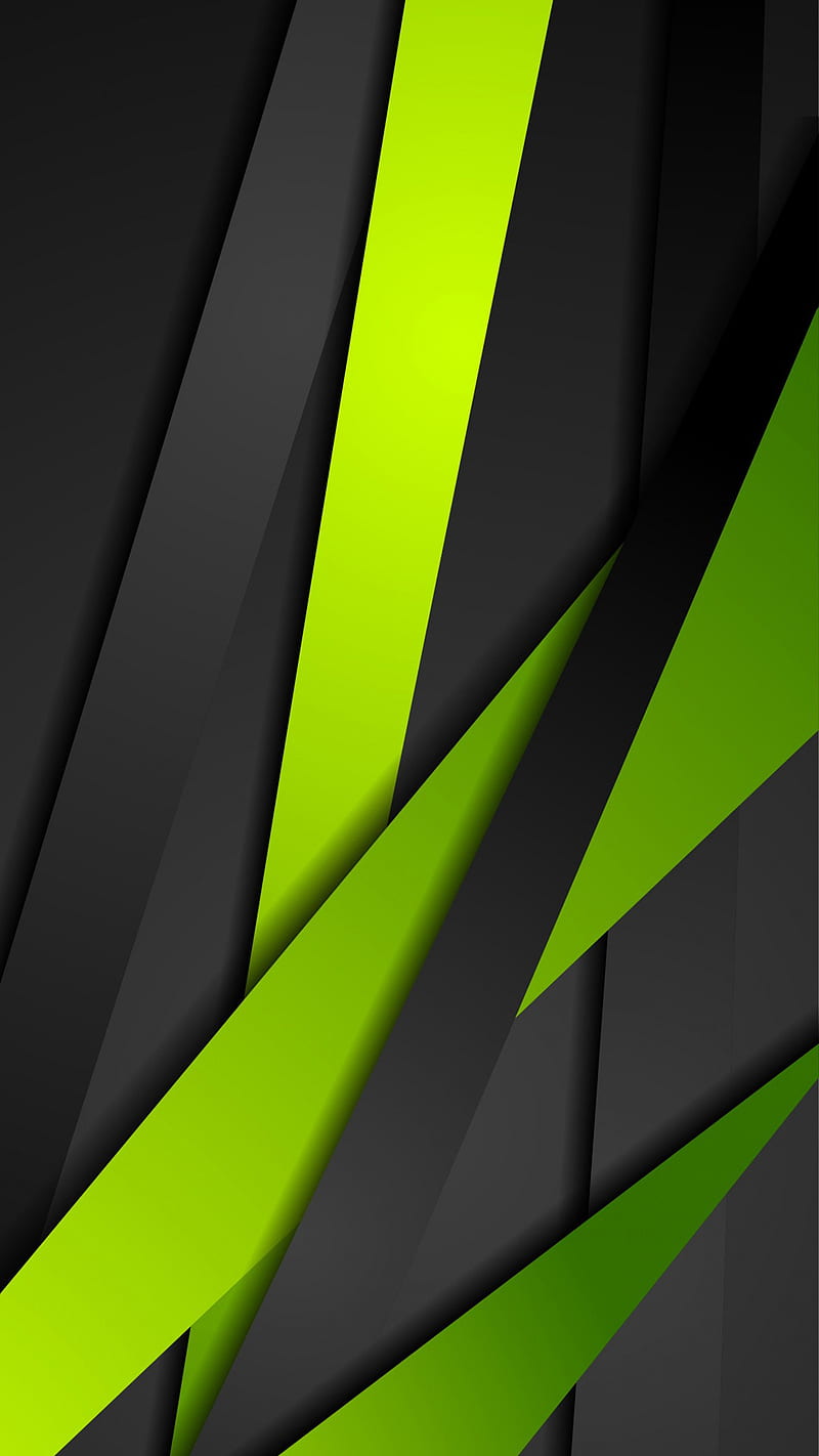 Material, abstract, android, background, black, desenho, green, layers, minimal, pattern, HD phone wallpaper