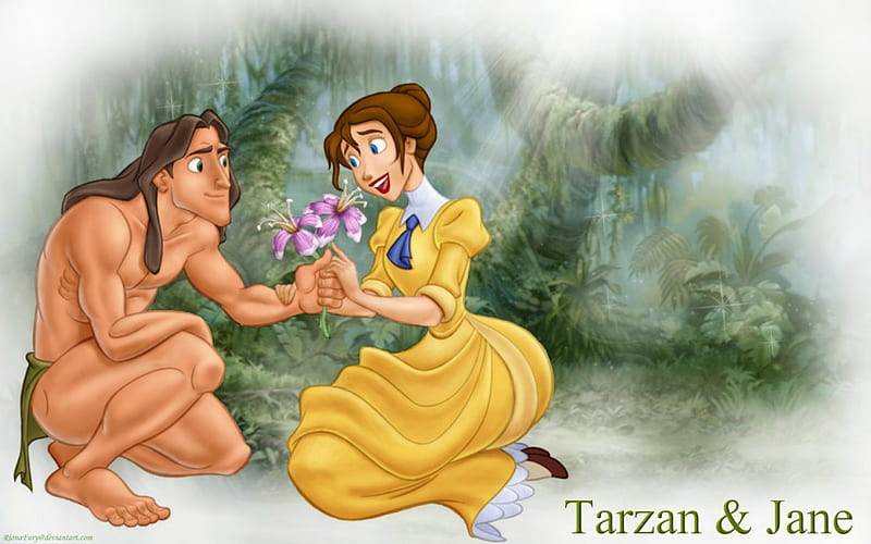 Disney, Couple, Tarzan, And, Jane, couple, jane, tarzan, disney, HD  wallpaper | Peakpx