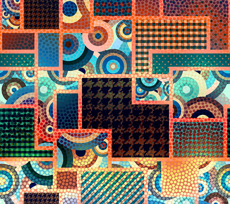 Patchwork, abstract, geometric, pattern, strikes, HD wallpaper