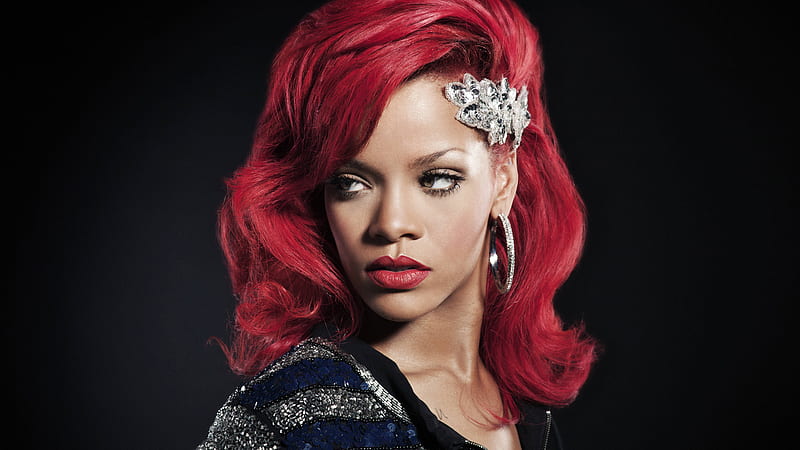 Rihanna, pelo rojo, cantante, apartar la mirada, chicas, Fondo de pantalla  HD | Peakpx