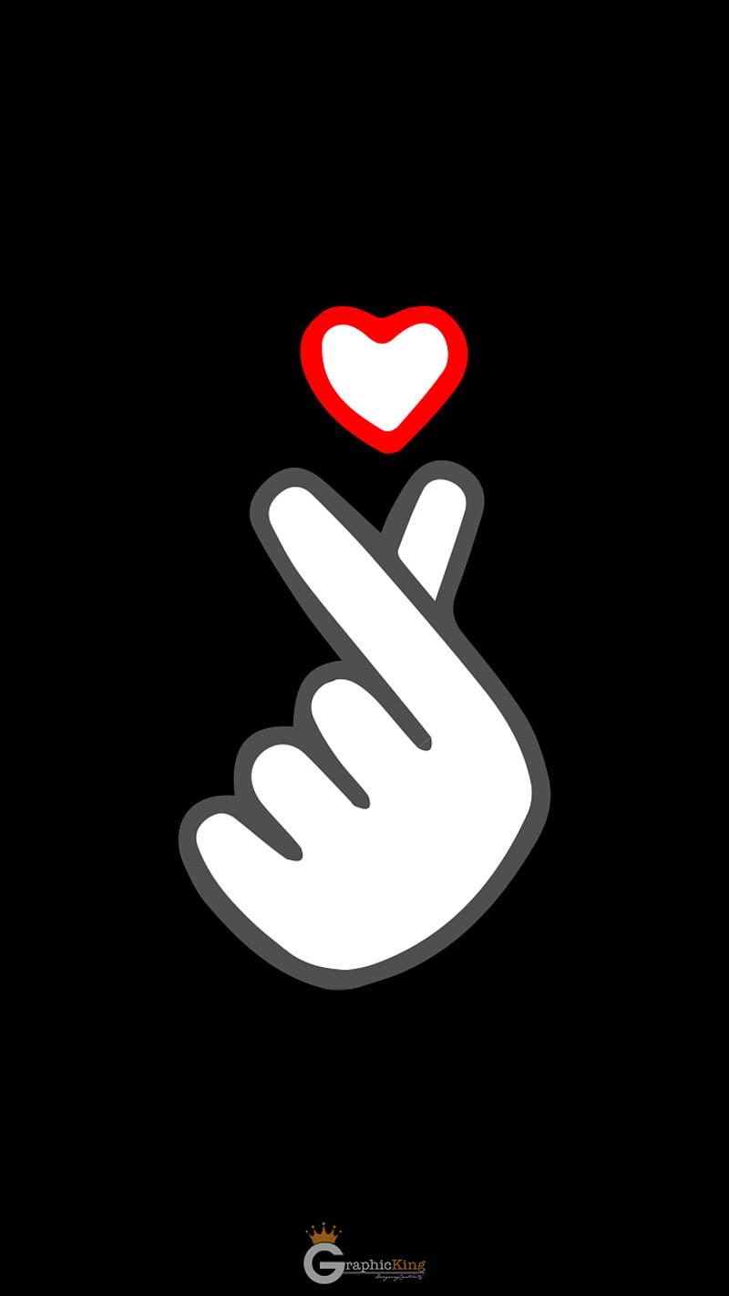 Finger Heart , heart, love, HD phone wallpaper
