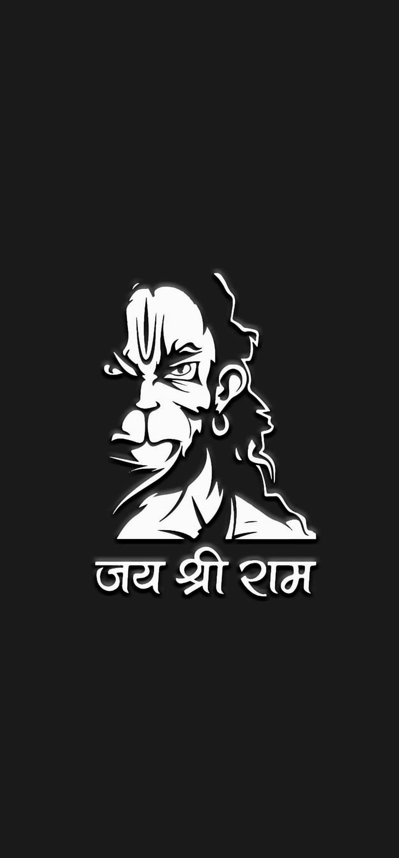 Hanuman angry - b&w, art, dark, spiritual, illustration, god, HD ...