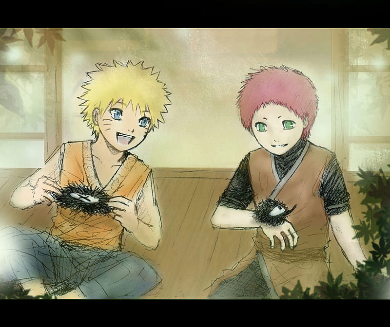Naruto, friendship, gaara, joy, HD wallpaper