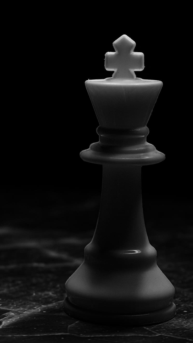 Aesthetic Black Chess King, aesthetic black, chess, king, game, HD phone wallpaper