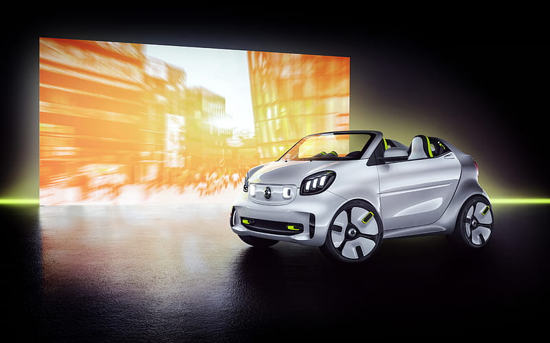 Smart Forease, 2018, exterior, cabriolet, electric car, Paris Motor Show, Smart, HD wallpaper