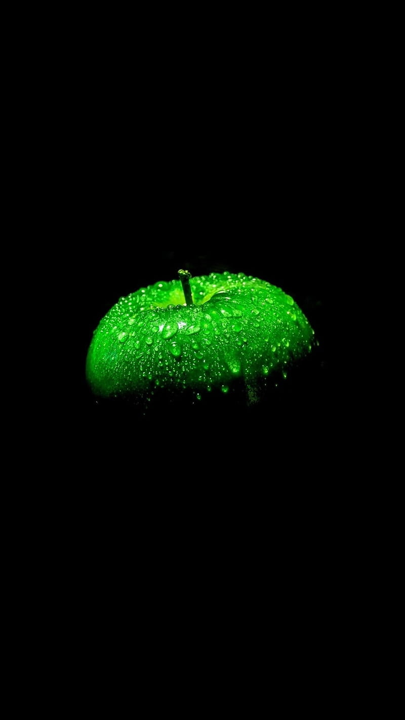 Green apple, aurora, borealis, candle, edge, light, lights, nature, HD phone wallpaper