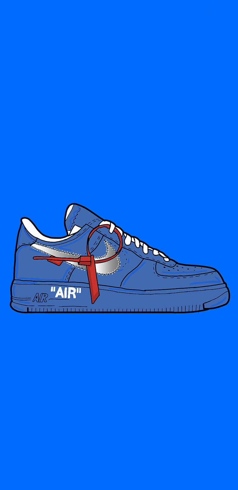 Download Cartoon Jordan Shoes Blue Offwhite Collaboration Wallpaper   Wallpaperscom