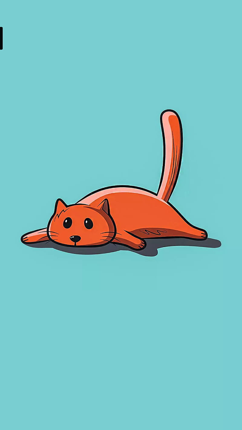 Cartoon cat, animated, sweet, HD phone wallpaper