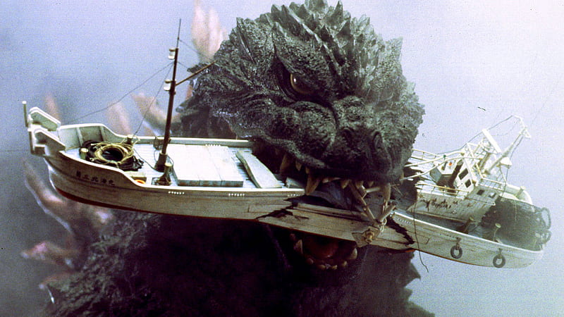 Godzilla Is Biting A Large Boat Movies, HD wallpaper