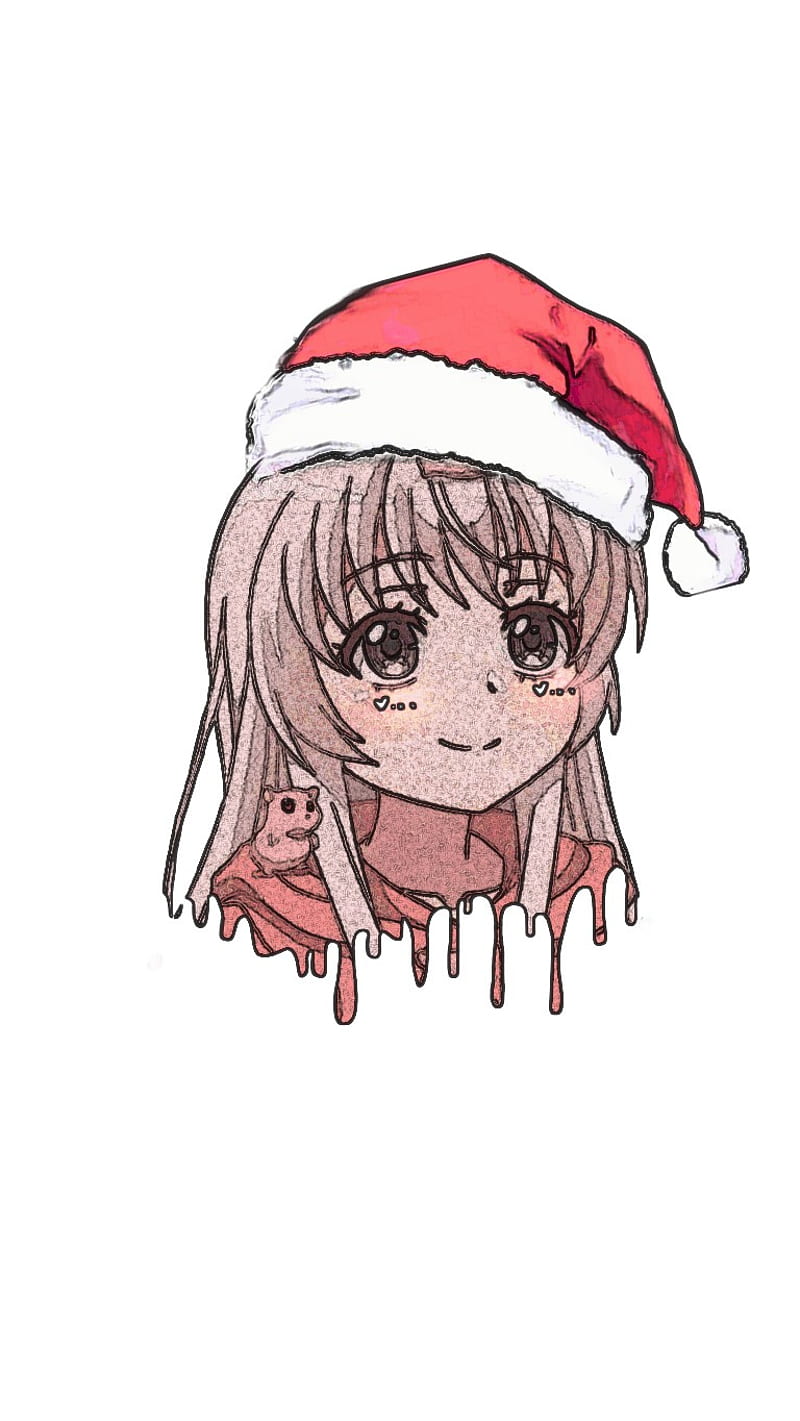 Anime Christmas, chica anime, cute, girl, gorrito de navidad, Christmas,  tokyo, HD phone wallpaper | Peakpx