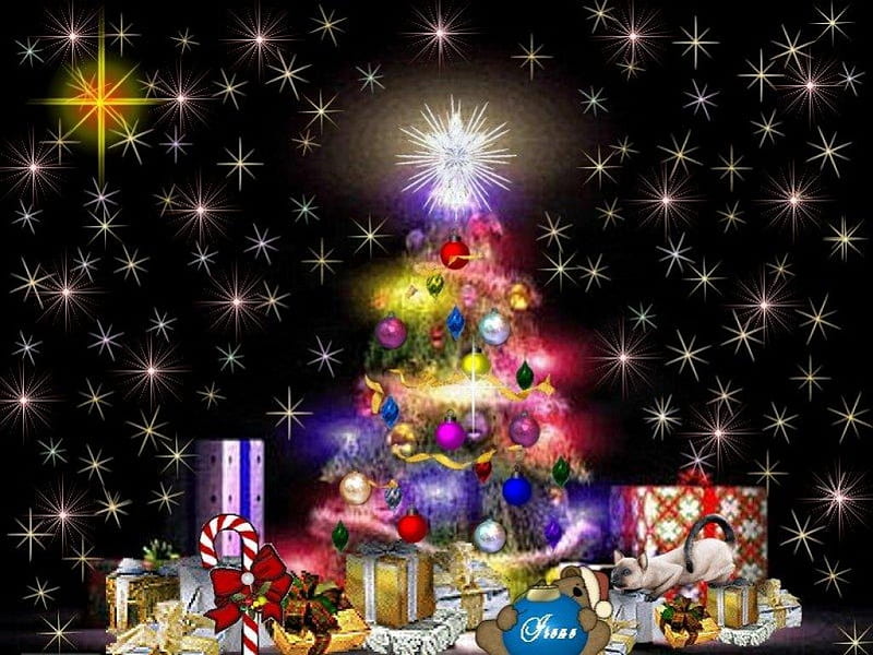 Christmas Tree, tree, 3d, christmas, holiday, xmas, gifts, HD wallpaper |  Peakpx