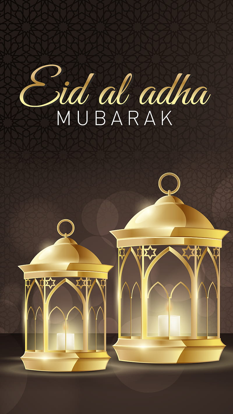 eid al adha mubarak, all, lights, HD phone wallpaper