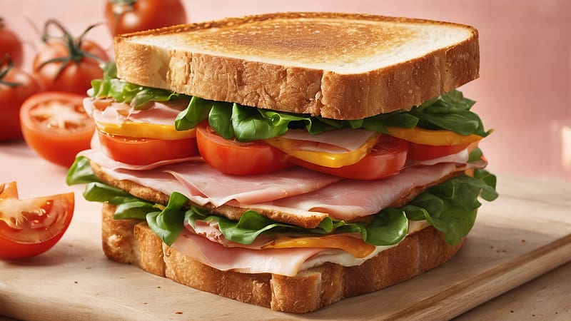 Toasted Sandwich, toasted, hame, sandwich, cheese, tomato, HD wallpaper