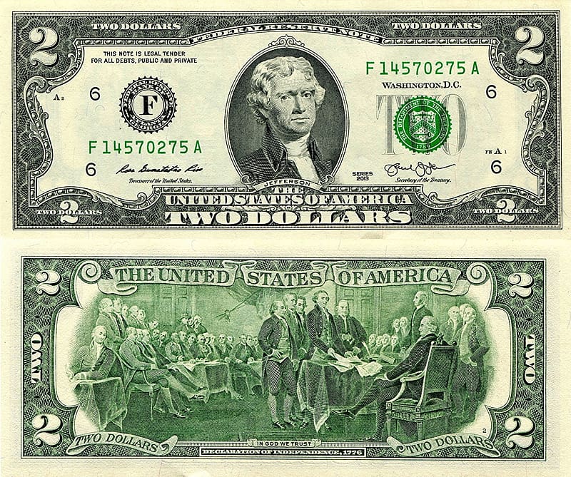 United States 2 Dollares, USA, 2 Dollares, A, Banknotes, Notaphily, HD wallpaper