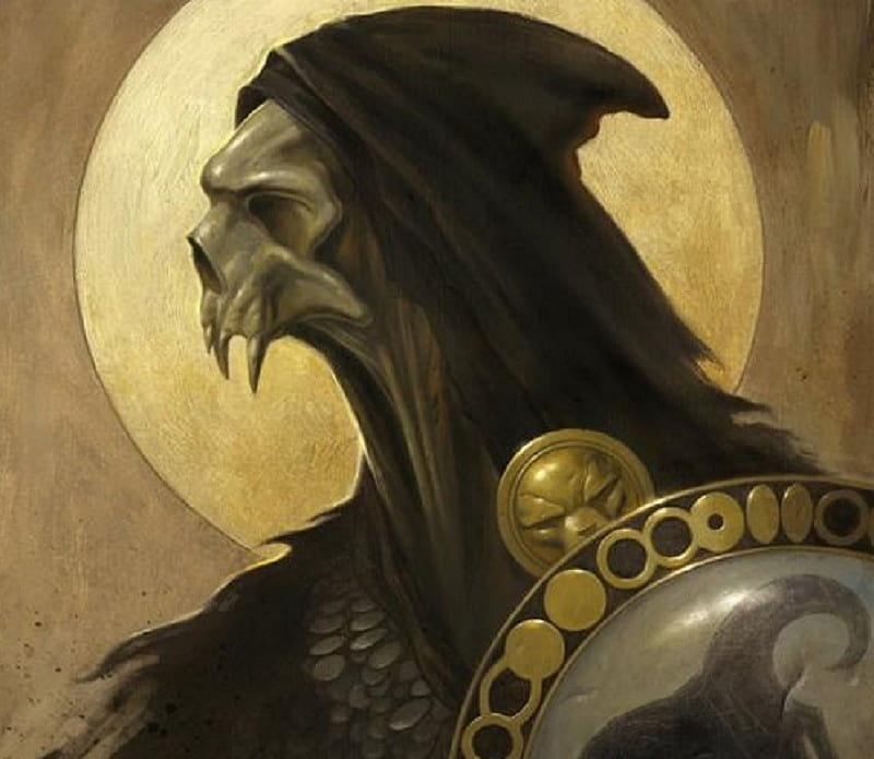 Dark Lord, fantasy, warrior, shield, buckle, abstract, skull, HD wallpaper