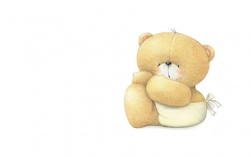 teddy bear, minimal, cute animals, white backgrounds, plush toys, cute bear, HD wallpaper