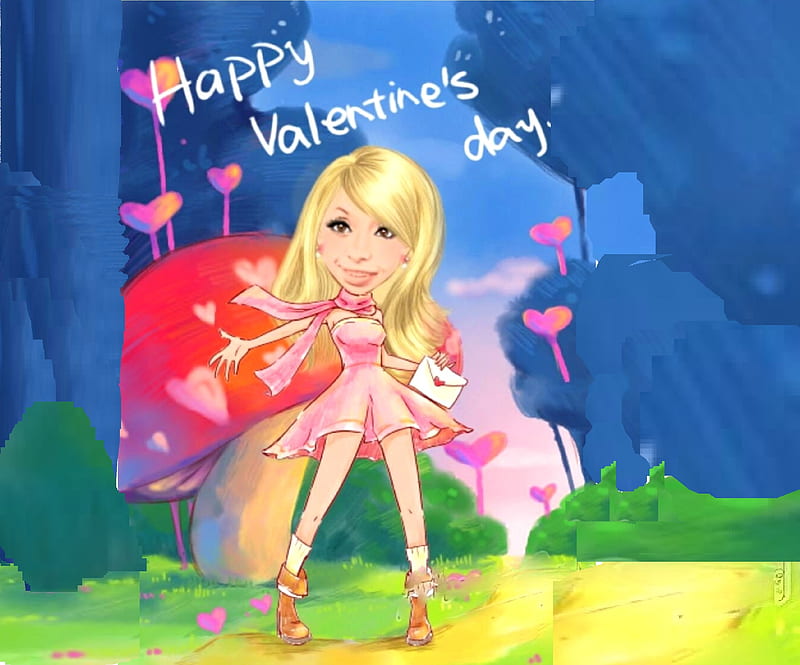 Kanchan Bagari Anime , girl, anime Kanchan Bagari, day, valentine, cartoon, HD wallpaper