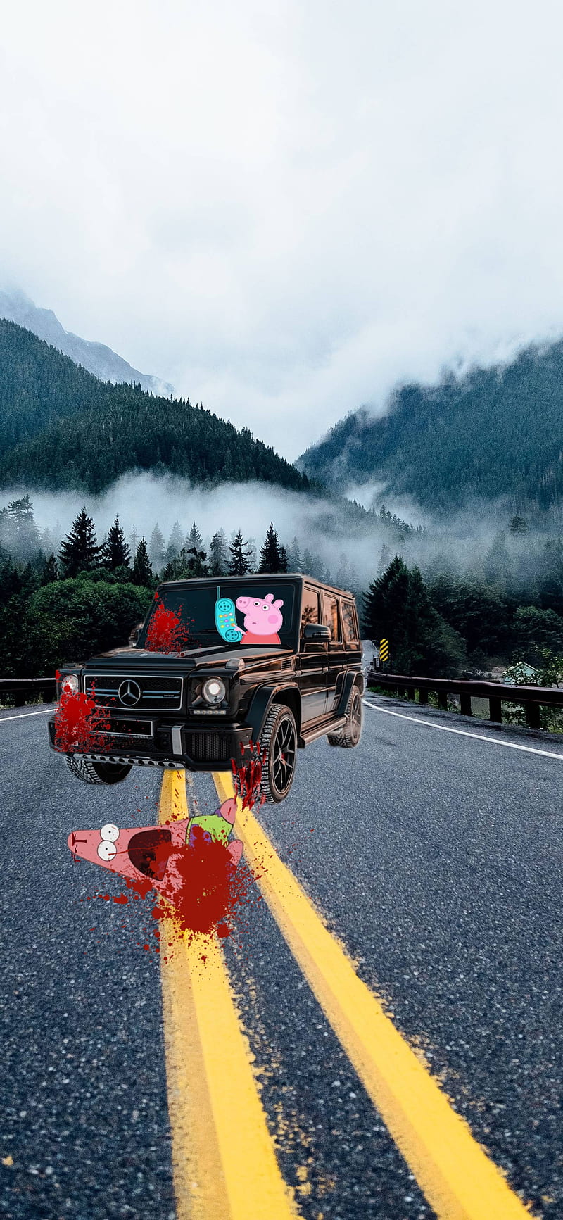 Peppa pig, accident, adventure, calling, car, drive, funny, nature, patrick, peppapig, road, HD phone wallpaper