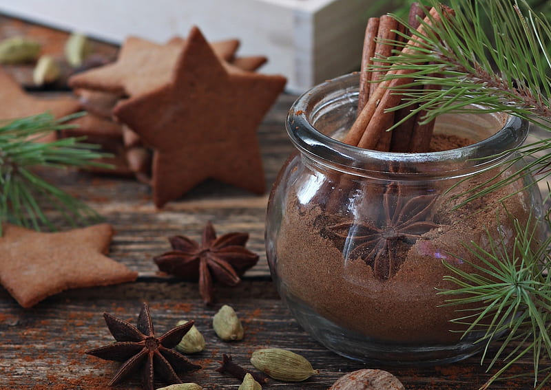 Food, Still Life, Cinnamon, Cookie, Herbs And Spices, Star Anise, HD wallpaper