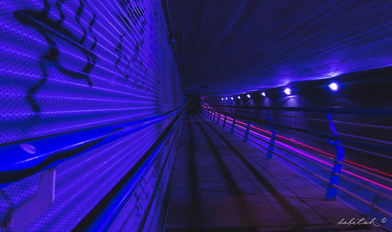 tunnel, metro, dark, underground, backlight, HD wallpaper