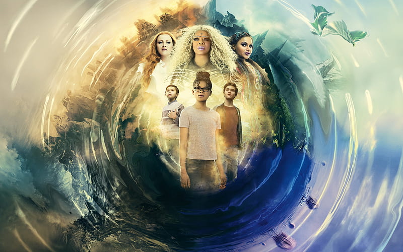 A Wrinkle in Time, 2018, Oprah Gail Winfrey, Reese Witherspoon, poster, new film, Gugu Mbatha-Raw, Vera Mindy Chokalingam, HD wallpaper