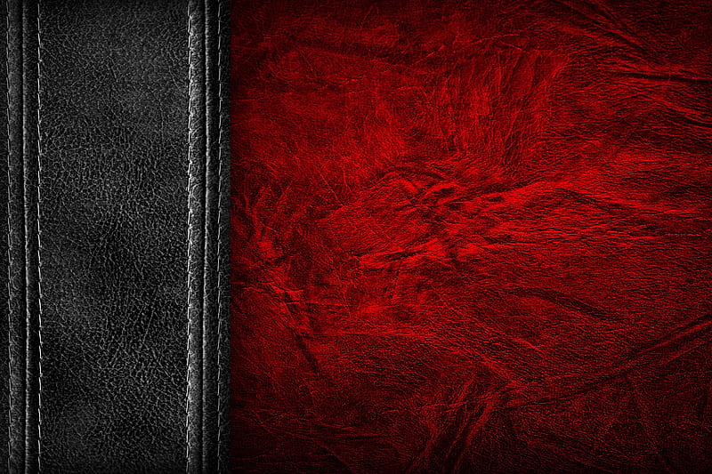 Texture, red, leather, black, skin, HD wallpaper