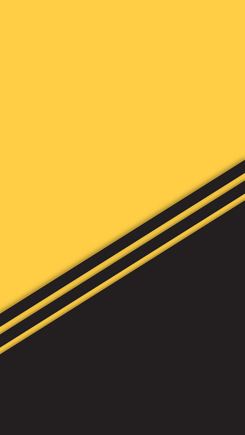 Abstracto negro / amarillo, abstracto, negro, plano, líneas, mínimo,  moderno, Fondo de pantalla de teléfono HD | Peakpx