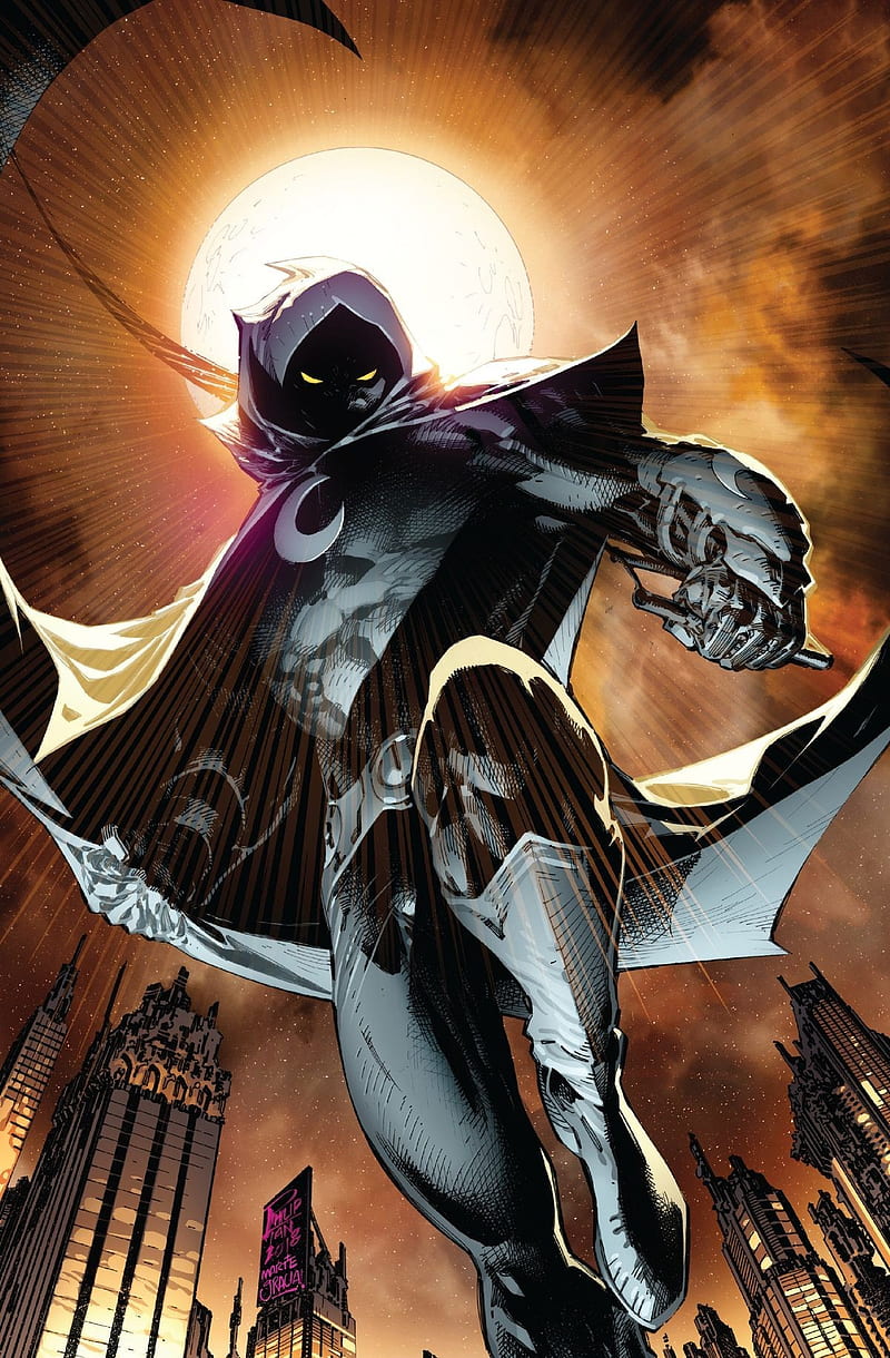 Moon Knights, comic book, marc spector, marvel, moon knight, vigilante, HD phone wallpaper