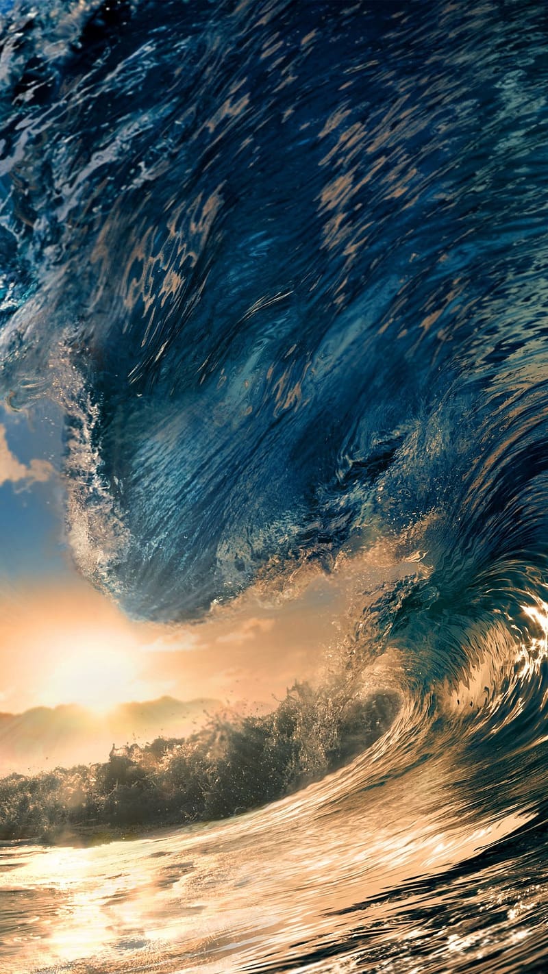 Sea Waves, nature, water, sea, surfing, 8-k, HD phone wallpaper