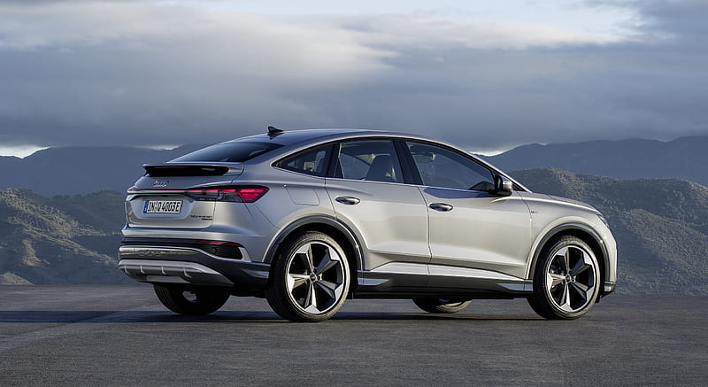 2022 Audi Q4 Sportback e-tron Color: (Florett Silver) - Rear Three ...