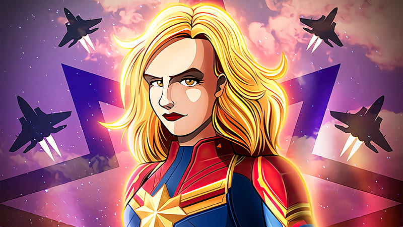 Captain Marvel Comic Poster , captain-marvel, superheroes, artist, artwork, digital-art, HD wallpaper