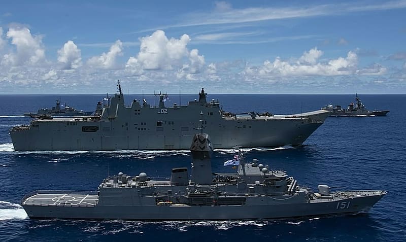 HMAS Canberra L02, Aircraft carrier, HMAS, Warship, Australia, HD wallpaper