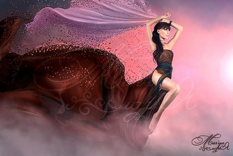 by Masha Maklaut, painting, art, fantasy, fairy, HD wallpaper