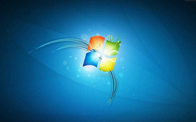 Windows 7, windows, computer, software, blue, HD wallpaper