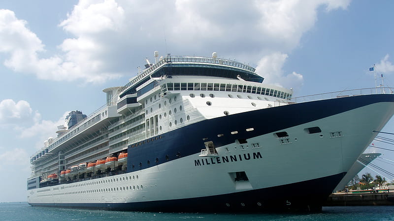 Black And White Millennium Cruise Ship Cruise Ship, HD wallpaper