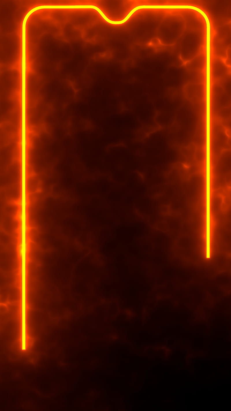 Batman Frame, amoled oled black background glowing fire flame orange neon  glowing, HD phone wallpaper