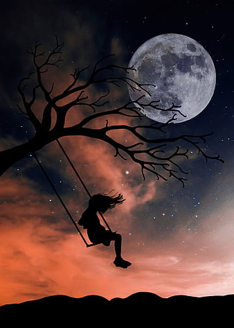 Hd Swinging In The Moonlight Wallpapers Peakpx